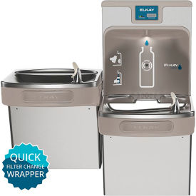 Elkay LZSTL8WSSP ezH2O Enhanced Bottle Filling Station Bi-Level Refrig. Filtered SS 51600C LZSTL8WSSP