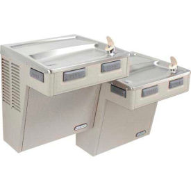 Elkay Wall Mount ADA Drinking Fountain Light Gray Granite 2 Station 115V 60Hz 5 Amp EMABFTL8LC EMABFTL8LC