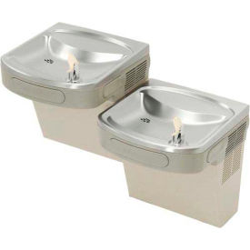 Elkay ADA Barrier Free Drinking Fountain Light Gray Granite 2 Station Reversible EZSTL8LC EZSTL8LC