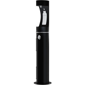 Elkay LK4400BF Outdoor Tubular Pedestal Bottle Filling Station Black LK4400BFBLK