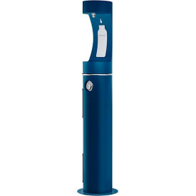 Elkay LK4400BF Outdoor Tubular Pedestal Bottle Filling Station Blue LK4400BFBLU