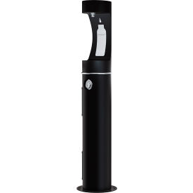 Elkay ezH2O Single Level Outdoor Bottle Filling Station Freeze Resistant Black LK4400BFFRKBLK