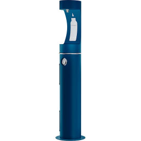 Elkay ezH2O Single Level Outdoor Bottle Filling Station Freeze Resistant Blue LK4400BFFRKBLU