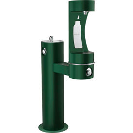 Elkay LK4420BF1LEVG Outdoor Bi-Level Pedestal Fountain w/ Lower Bottle Filling Station Evergreen LK4420BF1LEVG
