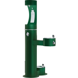 Elkay ezH2O Outdoor Bottle Filler w/Drinking Fountain & Pet Station Freeze Resistant Evergreen LK4420BF1UDBFRKEVG