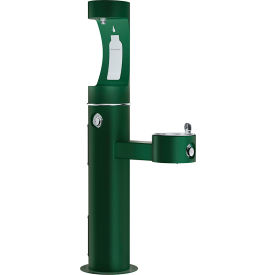Elkay ezH2O Outdoor Bottle Filling Station w/Drinking Fountain Freeze Resistant Evergreen LK4420BF1UFRKEVG