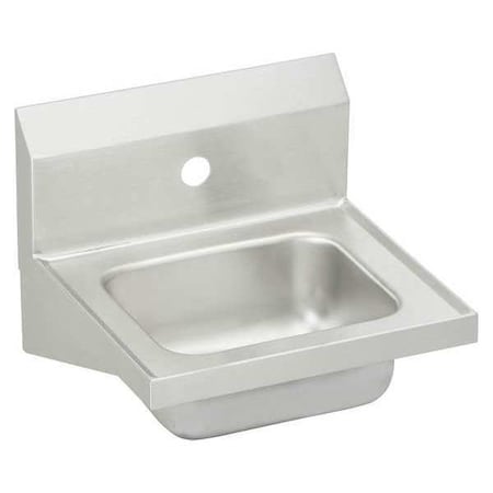 Wall Mount, 1 Hole, Not Applicable, Silver, Hand Wash Sink MPN:CHS17161