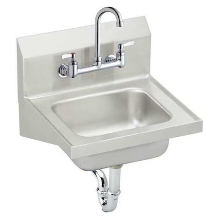 Wall Mount, 2 Hole, Dual Manual Handle, Silver, Hand Wash Sink Kit MPN:CHS1716C