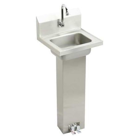 Wall Mount, 1 Hole, Dual Foot Pedal, Silver, Hand Wash Sink Kit MPN:CHSP1716C