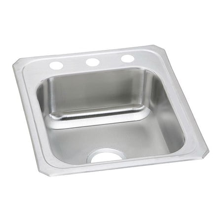 Kitchen Sink, Top Mount Mount, 3 Hole, 14