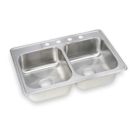 Drop-In Sink, 4 Hole, 14