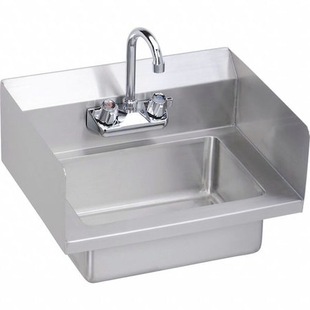 Sink, Wall Mount, 1 Set, On Center Hole, #4 Finish MPN:EHS-18-SSX