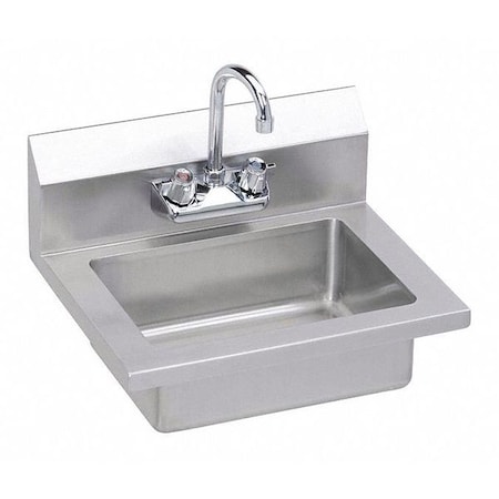 Sink, Wall Mount, 1 Set, On Center Hole, #4 Finish MPN:EHS-18X