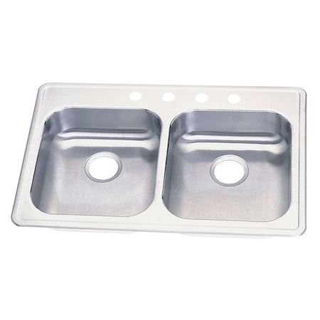 Drop-In Sink, Drop-In Mount, 4 Hole, 14