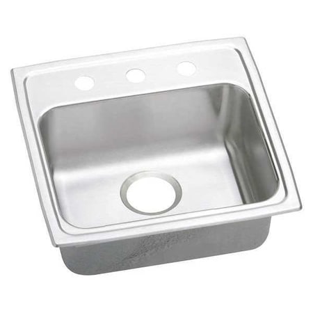 Drop-In Sink, 3 Hole, 16