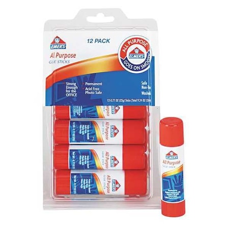Glue, 0.77 oz, Stick Container, PK12 MPN:E517