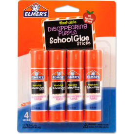 Elmer's® Washable School Glue Sticks Disappearing Purple 4/Pack E543
