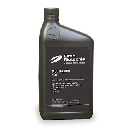 Vacuum Pump Oil, Mineral, Quart, ISO 46 MPN:75175010