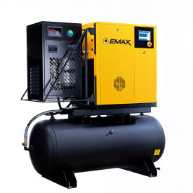 EMAX ERVK100001 10HP Rotary Screw Compressor 120 Gal 145 PSI 45 CFM 1 PH 208/232V ERVK100001