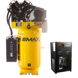 EMAX ESP10V080V3 10 HP Two-Stage Compressor 80 Gal Vert. 175 PSI 38 CFM 3-Phase 208-230/460V ESP10V080V3
