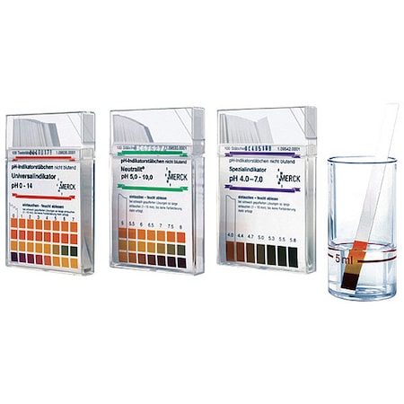 PH Test Strip, 0 to 2.5 pH, PK100 MPN:EMD 1.09540.0001