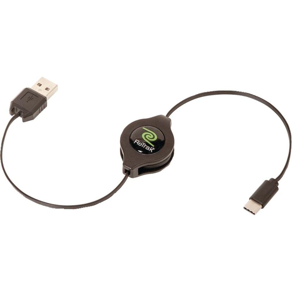 ReTrak USB Data Transfer Cable - USB Data Transfer Cable - First End: 1 x USB 2.0 Type A - Male - Second End: 1 x USB 2.0 Type C - Male - Black MPN:ETESUCAM