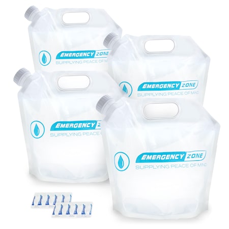 Four 4L Water Pouches, w/20 Aquatabs MPN:356-4AQUA