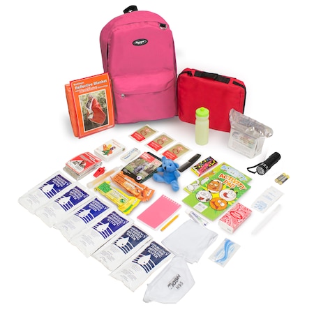 Keep-Me-Safe Children's Survival Kit, Pink Backpack MPN:864-PK
