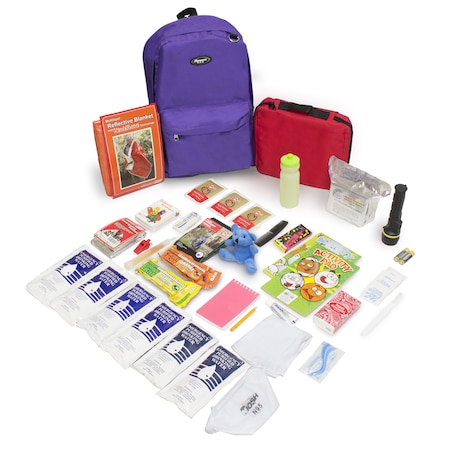 Keep-Me-Safe Children's Survival Kit, Purple Backpack MPN:864-PP