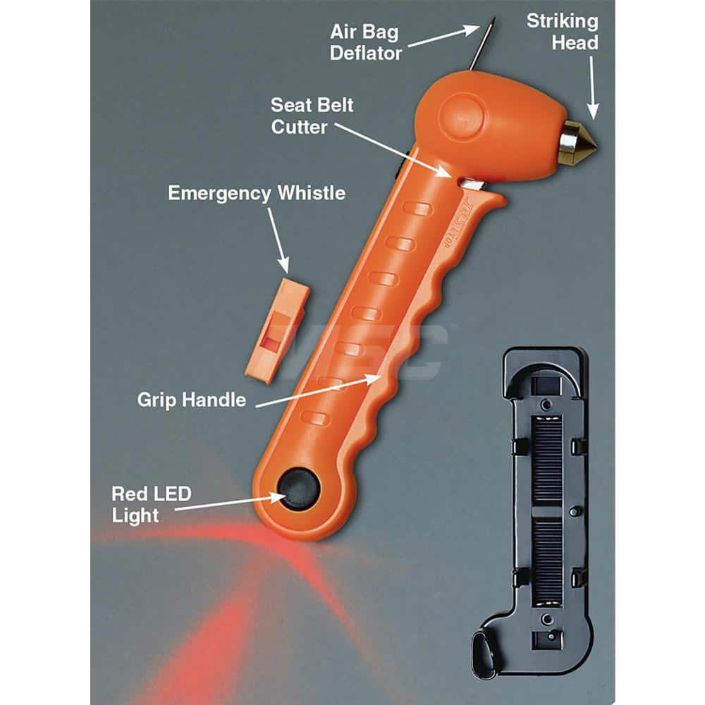Emergency Preparedness Supplies, Material: Plastic Body, Plastic, Stainless Steel, Forged Steel , Tool Function: Glass Window Breaker, Seat Belt Cutter MPN:7000