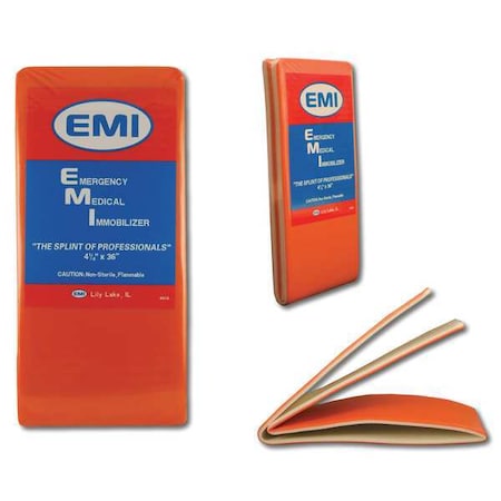Four-Fold Splint, Orng, Foam, 36in.Lx4in.W MPN:415