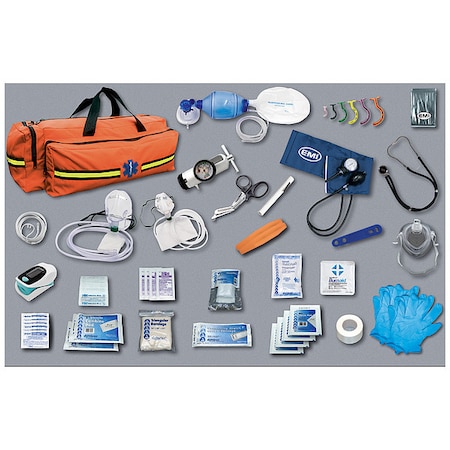 Emergency Oxygen Response Kit, Nylon Bag, 51 Components, 4 People Served MPN:648