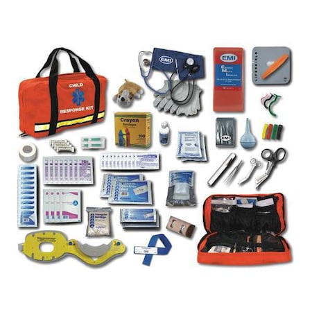 Child Response Kit, Nylon Bag, 67 Components, 2 People Served MPN:888