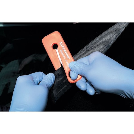 Seat Belt Cutter, Plastic, Stainless Steel, 4 3/4 in L, 1 3/4 in W, Orange, Seat Belt Cutter MPN:4000