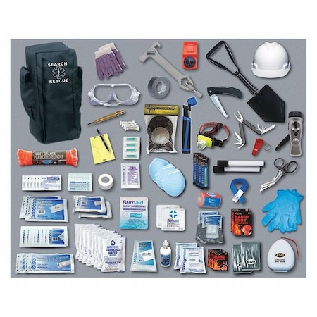 Search and Rescue Basic Kit, 12 in W, Black MPN:502