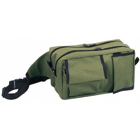 Fanny Pack, Cordura Nylon, 10 in L, 6 in W, Green MPN:9318