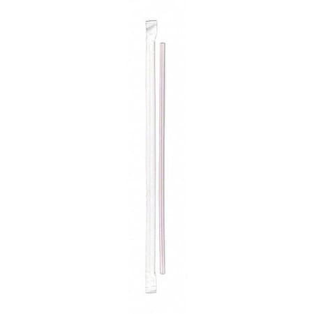 Clear, Jumbo Straws, Paper Wrapped, 10.25