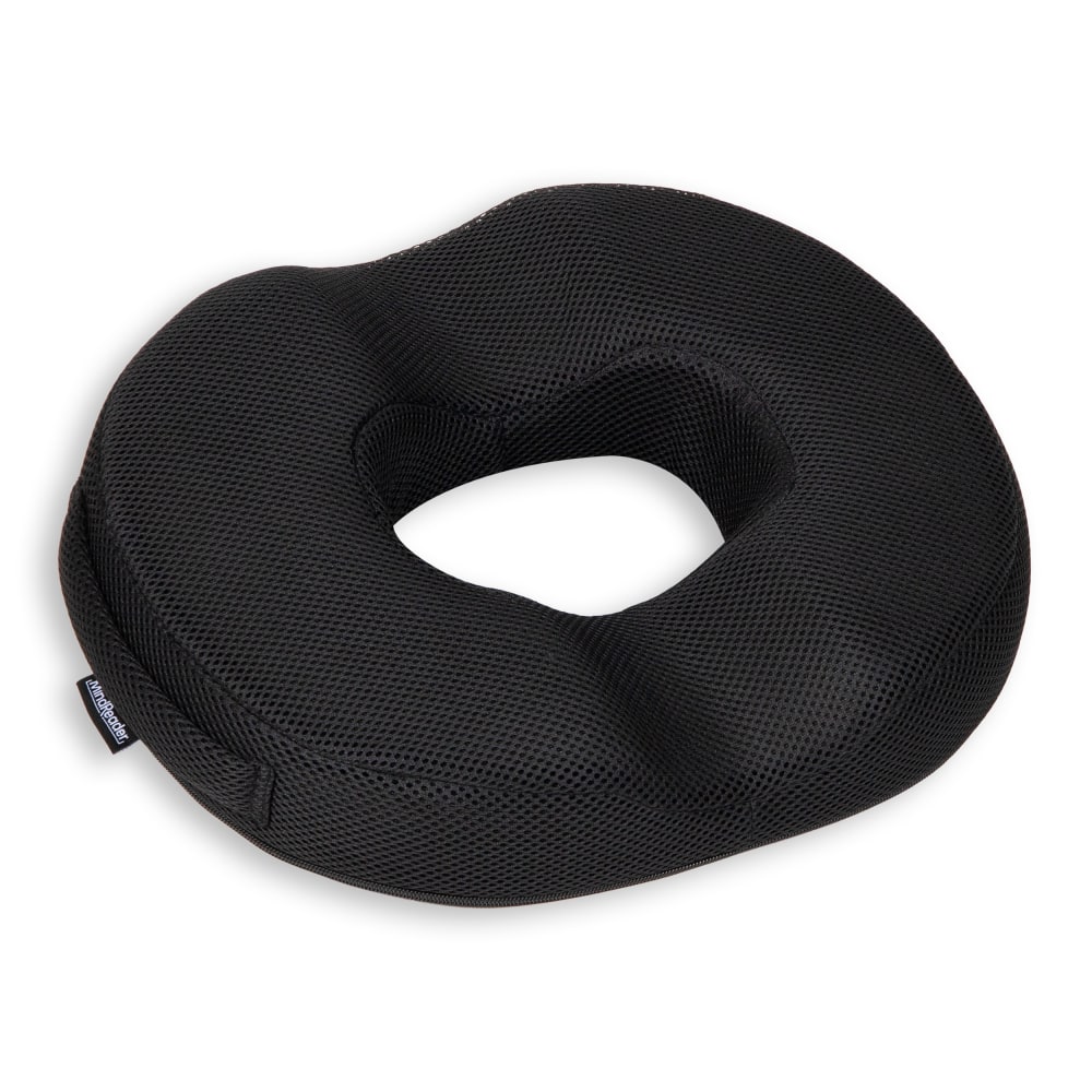 Mind Reader Donut Pillow Seat Cushion With Air-Cloud Technology, 2-3/4inH x 13-1/4inW x 16inD, Black MPN:DOSEAT-BLK