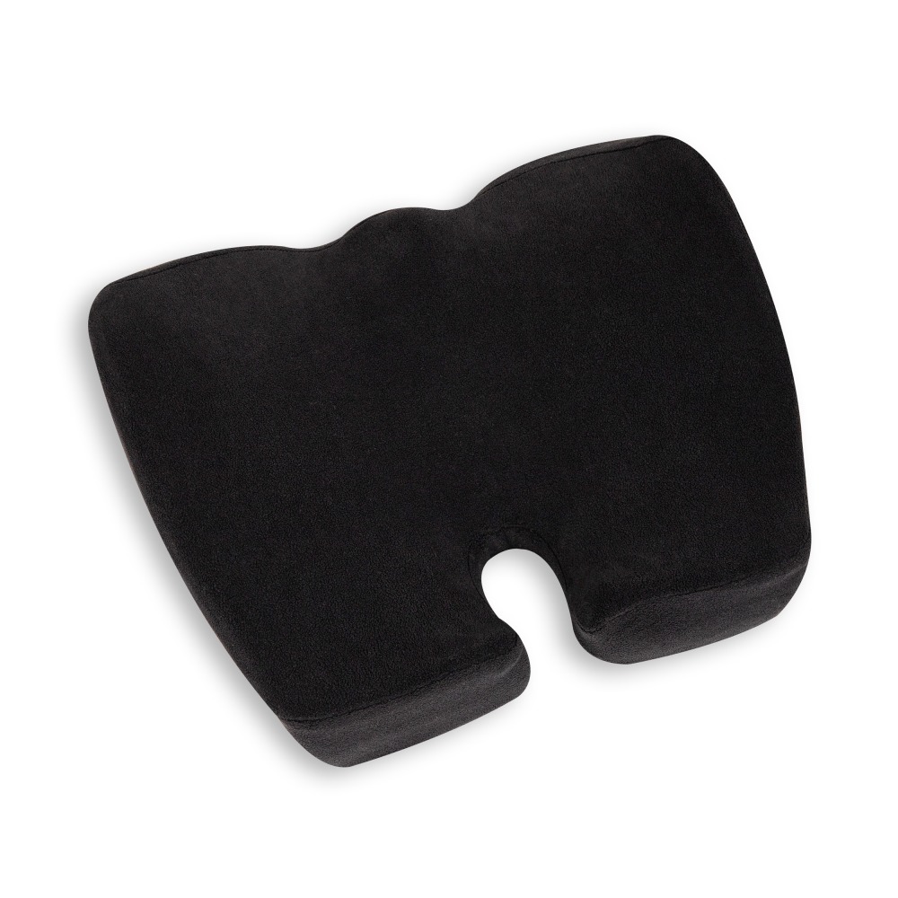 Mind Reader Ergonomic Pressure Relief Air-Cloud Memory Foam Seat Cushion, 4inH x 16-3/4inW x 18inD, Black MPN:ORTHOCUSH-BLK