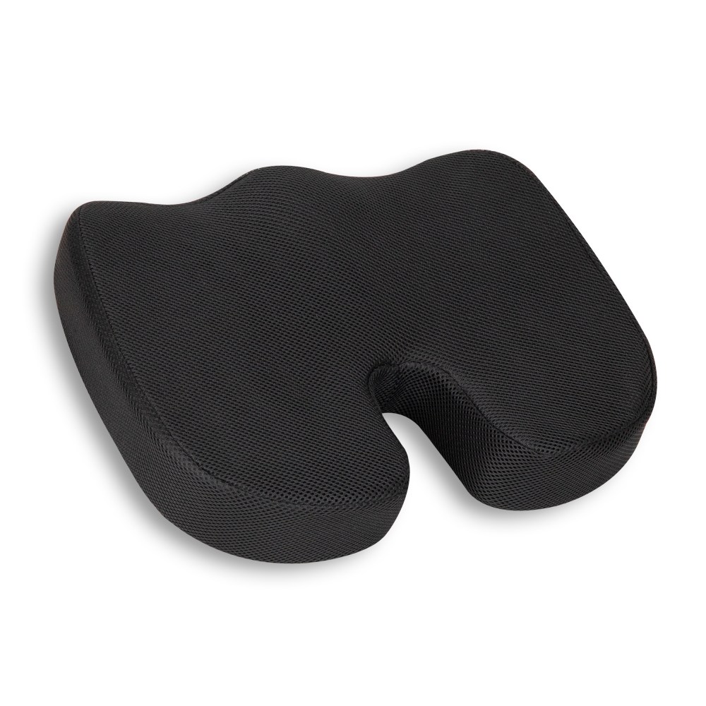 Mind Reader Memory Foam Seat Cushion, 2-3/4inH x 13-1/2inW x18inD, Black MPN:SEATMESH-BLK