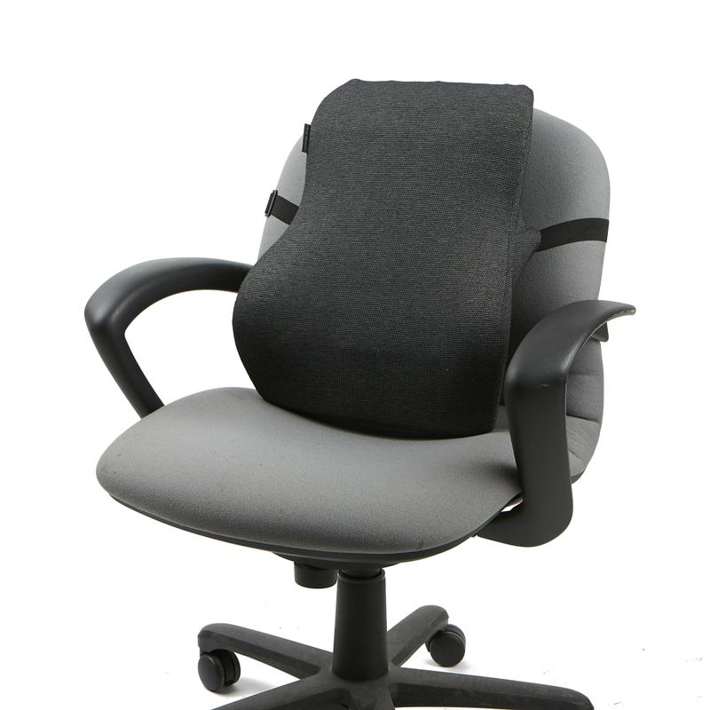 Mind Reader Lumber Support Cushion, 18-1/2inH x 5inW x 14-1/2inD, Black MPN:VERTBACK-BLK