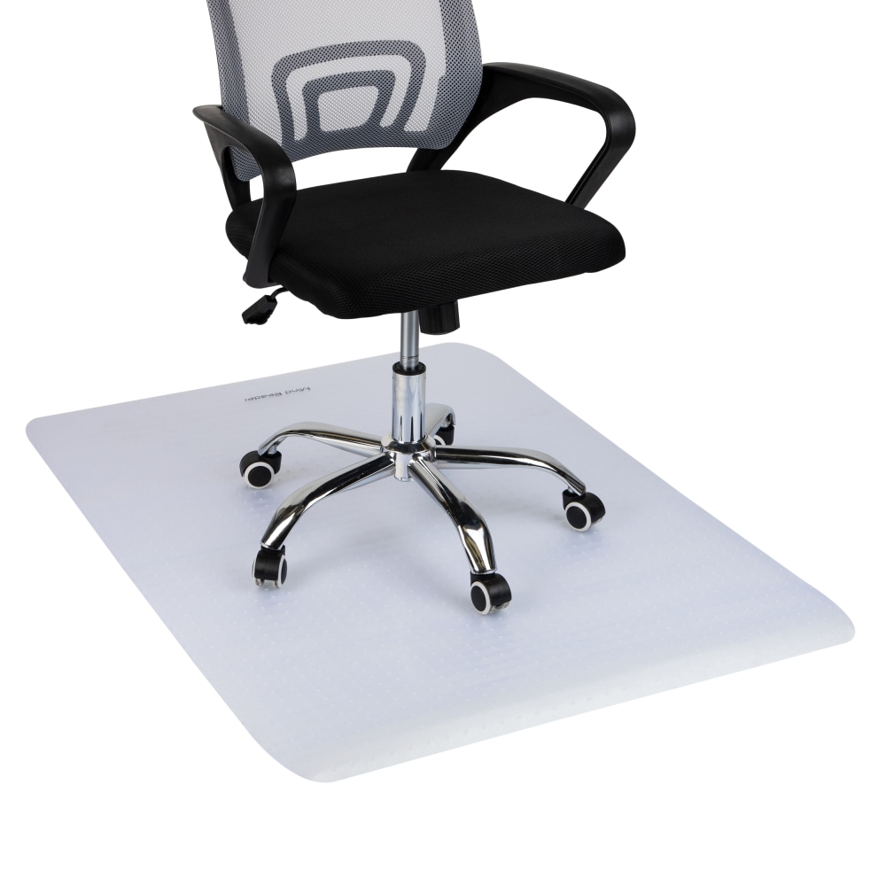 Mind Reader Office Chair Mat for Carpet Grips, PVC, 47inL x 35-1/4inW x 1/10inH, Clear MPN:OFFCREC-CLR