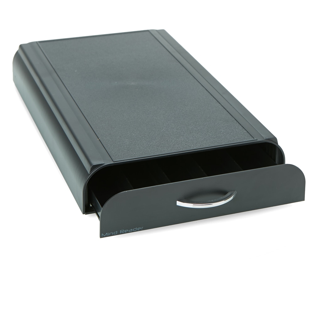 Mind Reader Single Serve Nespresso Compatible Capsule Drawer, 2inH x 9-1/4inW x 15inL, Black MPN:NESTRY4PC-BLK