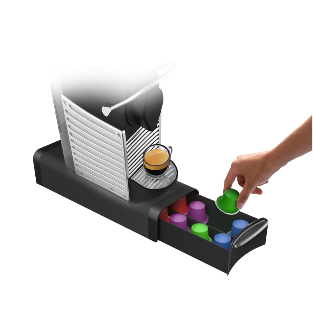 Mind Reader Coffee Pod Drawer Countertop Organizer, 2-1/4inH x 12-3/4inW x 5inD, Black MPN:TRY03-BLK
