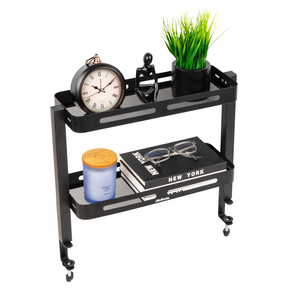 Mind Reader 2-Tier Desk Organizer With Clamp/Accessory Shelf, 15-1/2inH x 5-3/4inW x 18-1/4inD, Black MPN:DESX2T-BLK