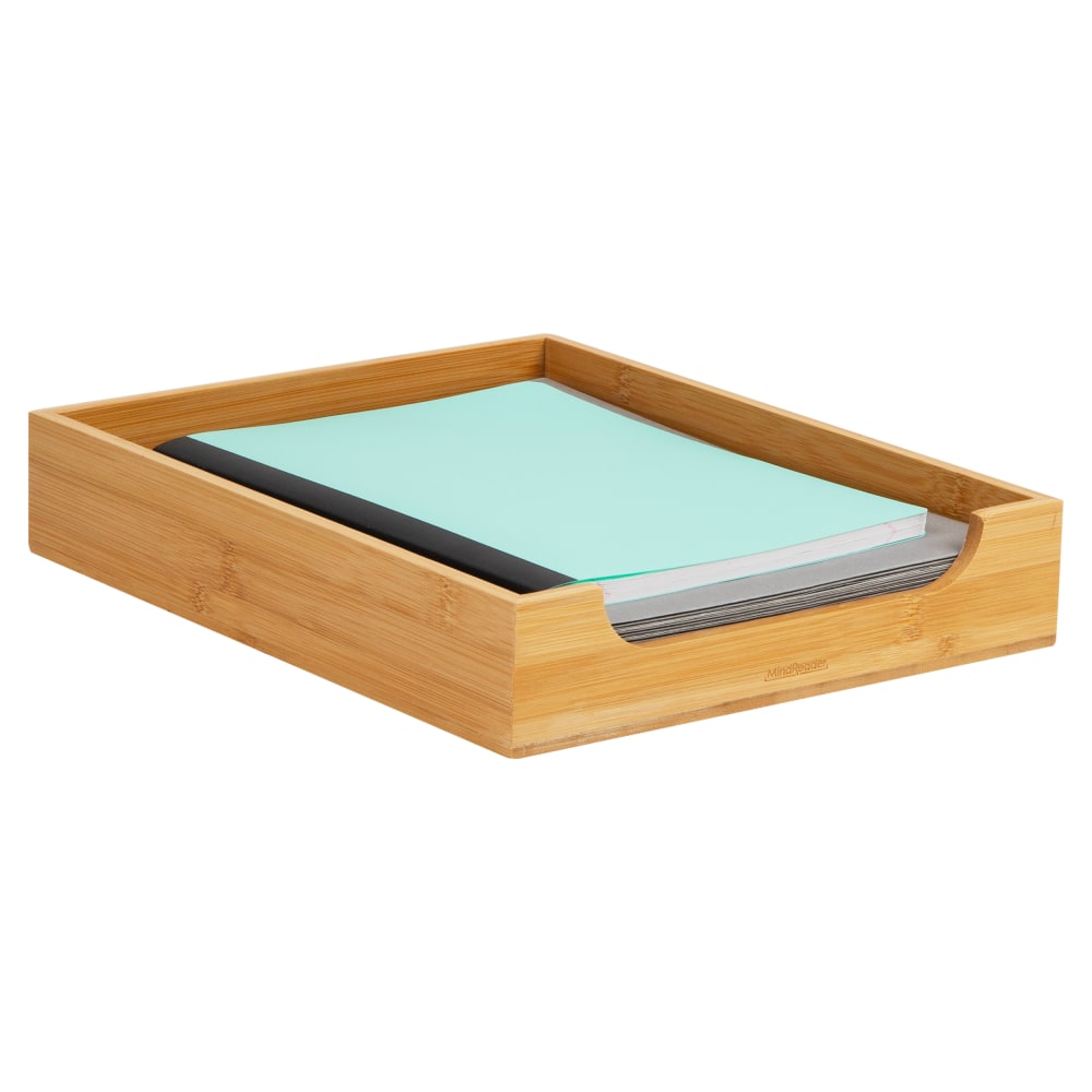 Mind Reader Paper Tray, 2-1/4inH x 12-1/2inW x 10-1/4inD, Brown MPN:BTRAY-BRN