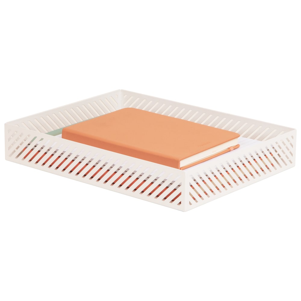 Mind Reader Metal Letter-Size Paper Tray, 2-1/4inH x 12-3/4inW x 9-3/4inD, White, Total Qty 1 MPN:MOSTRAY-WHT