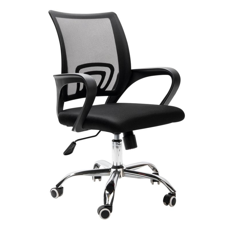 Mind Reader Swivel Office Chair with Wheels, Plastic/Mesh, Black MPN:OFFCHAIR-BLK