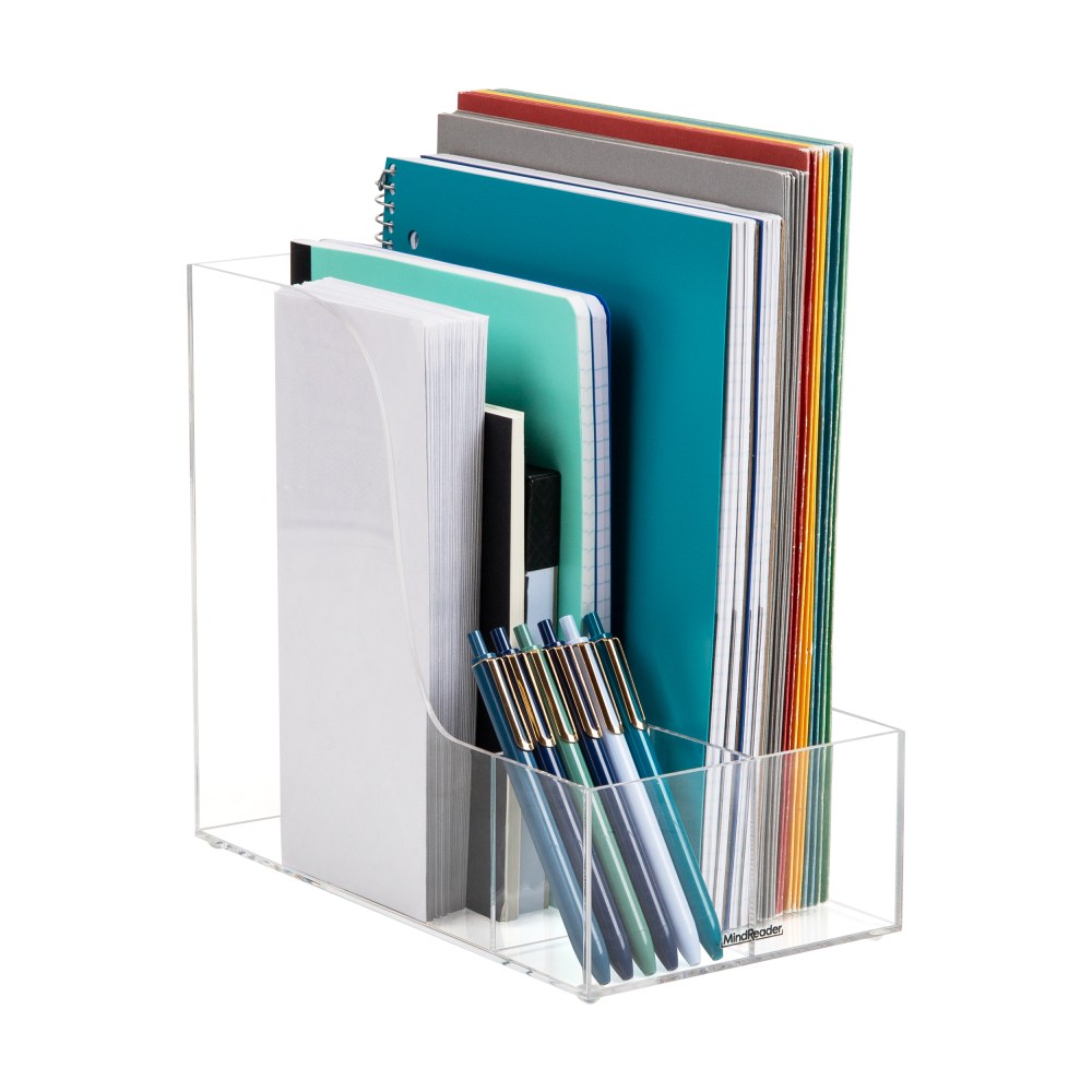Mind Reader Acrylic Vertical File Storage Magazine Holder, 9-3/4inH x 11inW x 6inD, Clear MPN:AMAG-CLR