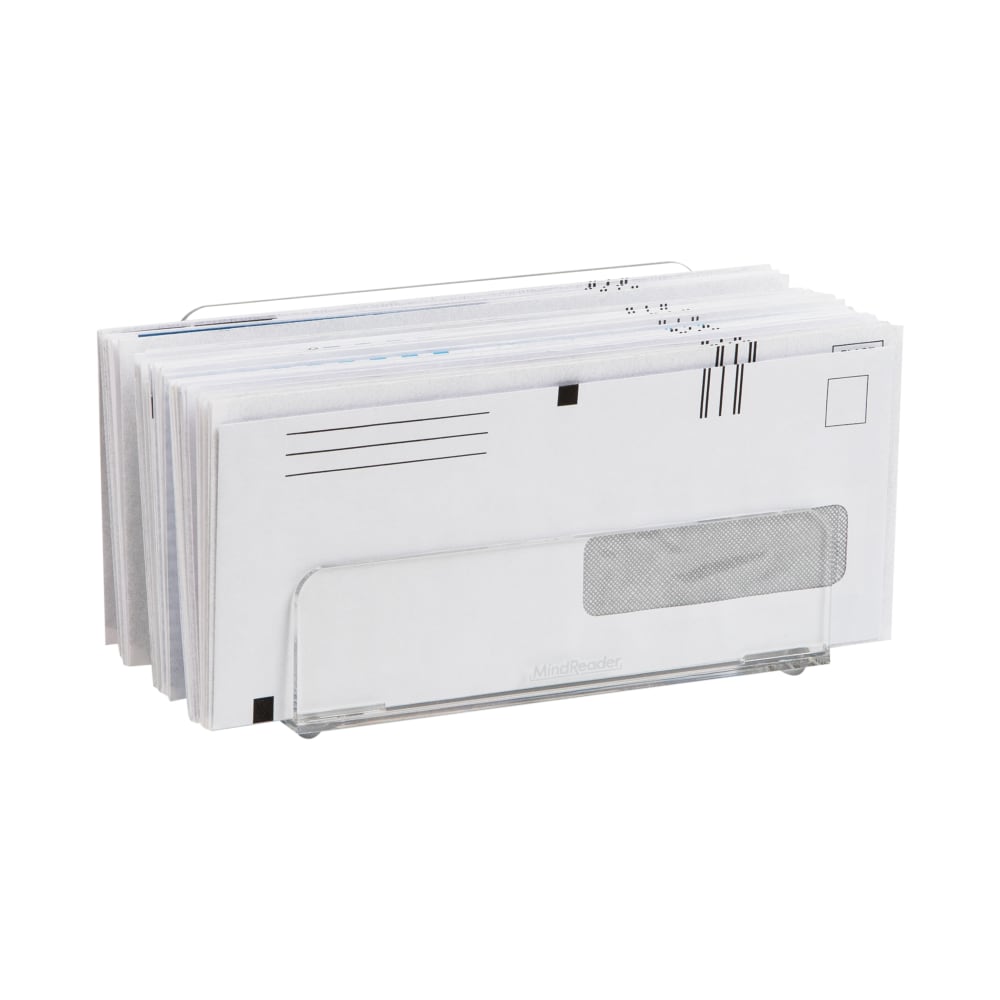Mind Reader Acrylic 3-Tier Desktop Mail Sorter, 4inH x 4inW x 7inD, Clear MPN:ASORT3-CLR